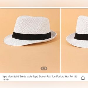 Unisex Fedora Hat (White)